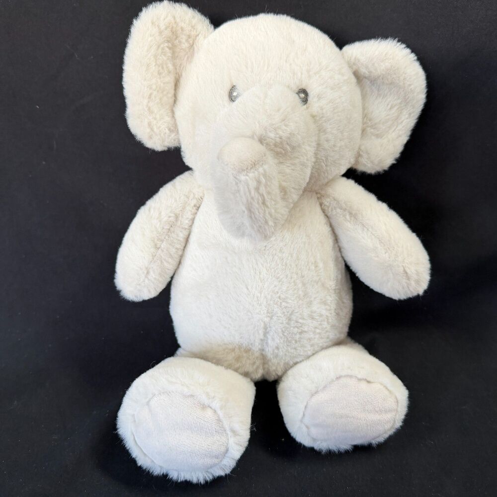 Kellytoy Elephant Rattle Crinkle Ears Plush Stuffed Toy Gray Lovie Lovey 12 ½”